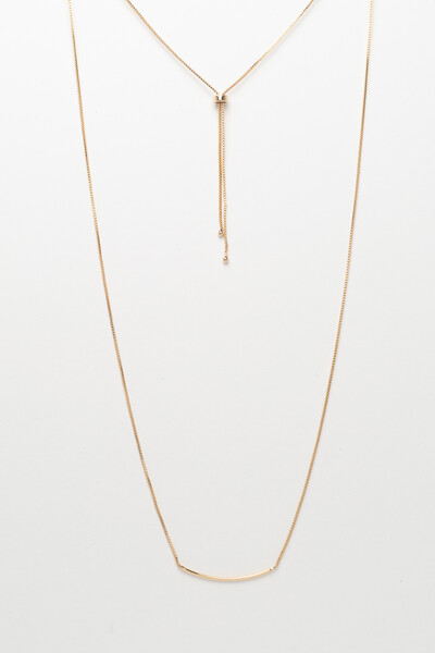 Foto Colar Veneziana Palito Banho Ouro 18K