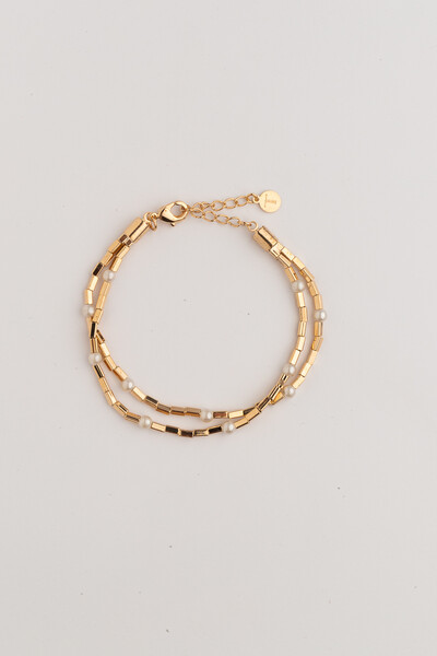 FotoPulseira Dupla Canutilhos Dourado