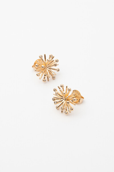 FotoBrinco Sputnik Zircônia Banho Ouro 18k