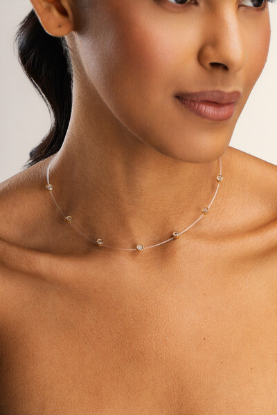 Foto Colar Choker Nylon 7 Pontos de Luz