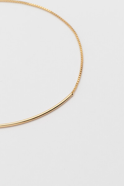 Foto Pulseira Veneziana Palito Banho Ouro 18K