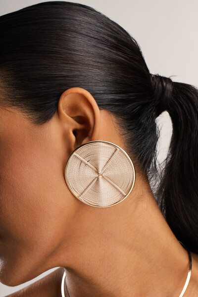 Foto Brinco Dourado Aro Palha