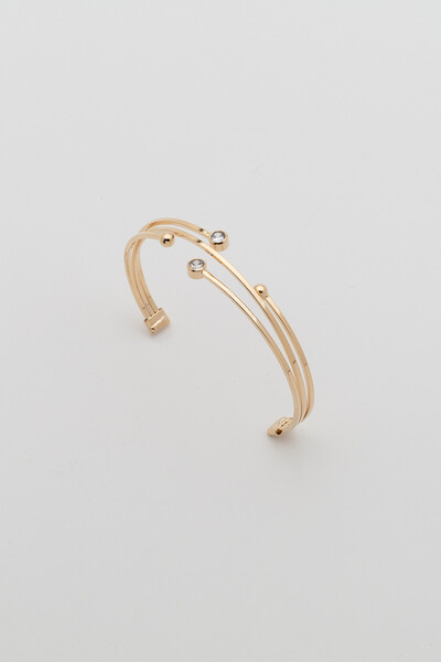 FotoPulseira Dourada Fios Zircônia