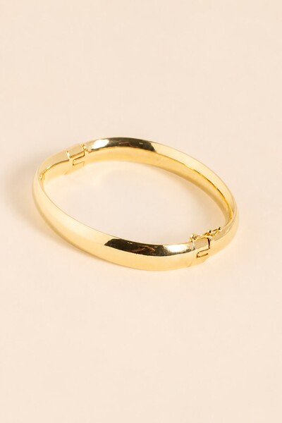 Foto Pulseira Bracelete Largo Banho Ouro 18k