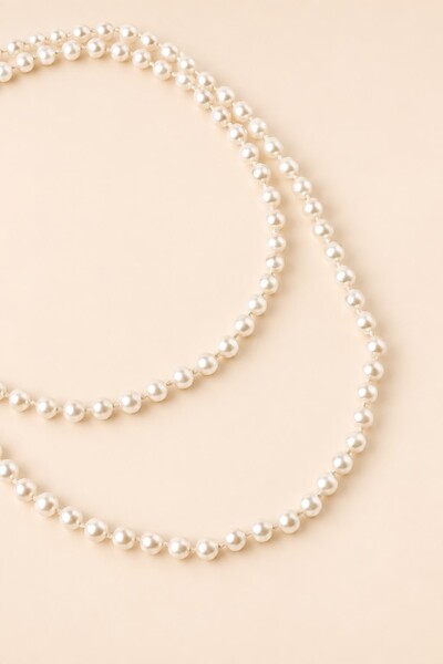 Foto Colar Longo Pérola Shell Banho Ouro 18k