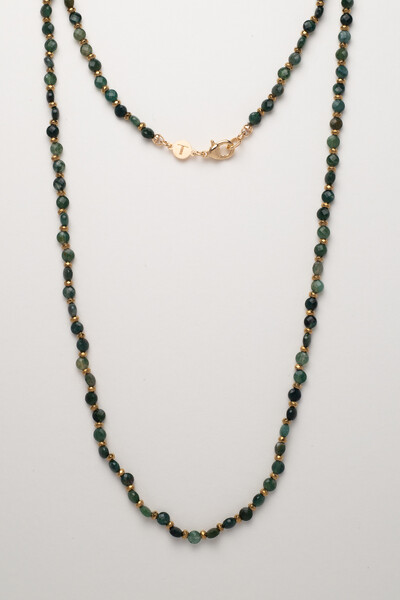 Foto Colar Dawn Jasper Jade Oceano Banho Ouro 18K