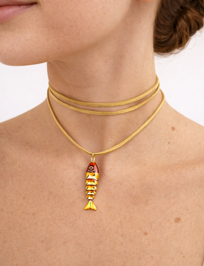 Foto Colar Camurça ViVi Peixinho Fishermans Core