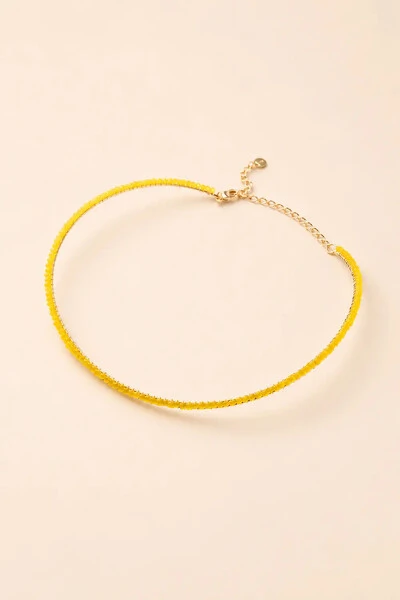 Foto Colar Choker Aro Dourado Vidrilho Lime