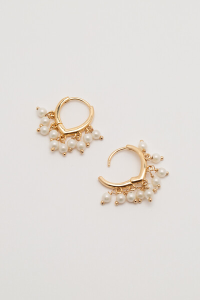 Foto Argola Cachinho Mini Pérola Shell