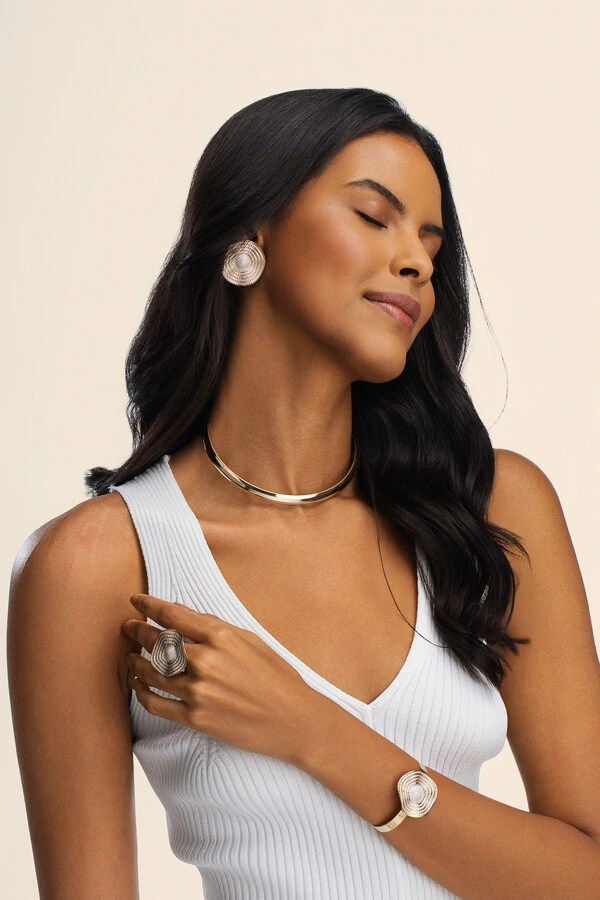 Colar Choker Aro Dourado