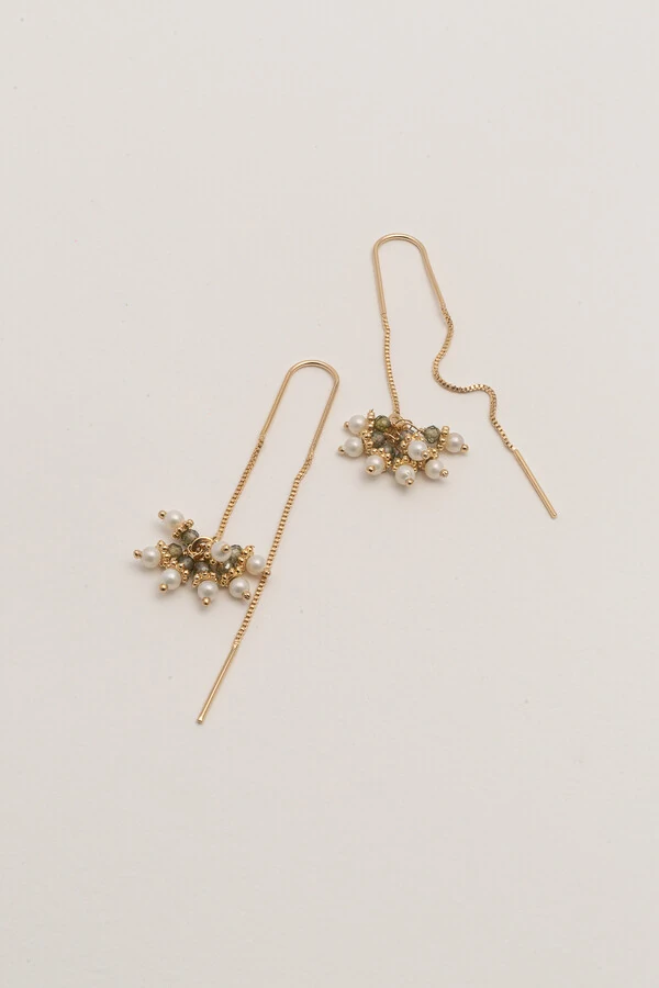 Brinco Anzol Fio Veneza Cachinho Banho Ouro 18K