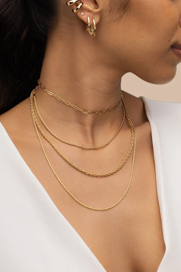 Colar Cordão Baiano Slim Banho Ouro 18K
