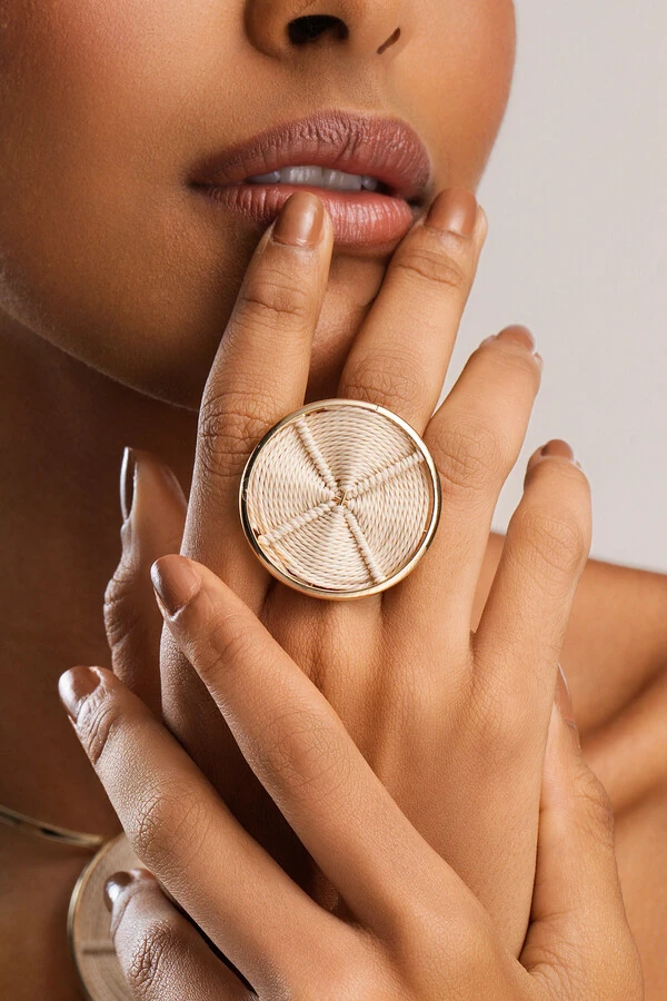 Anel Dourado Aro Palha