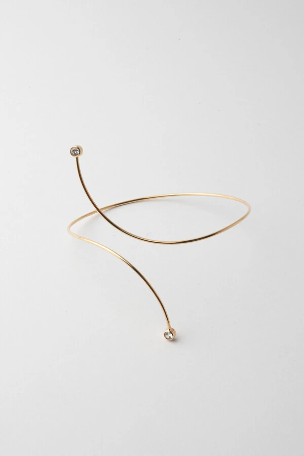 Pulseira Bracelete Dourado Fio Antebraço
