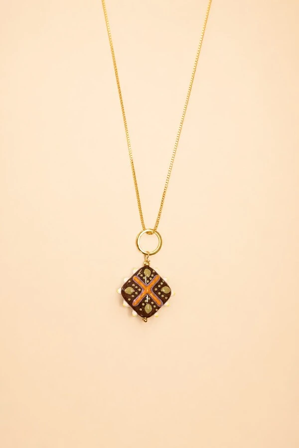 Pingente Almofada Banho Ouro 18k