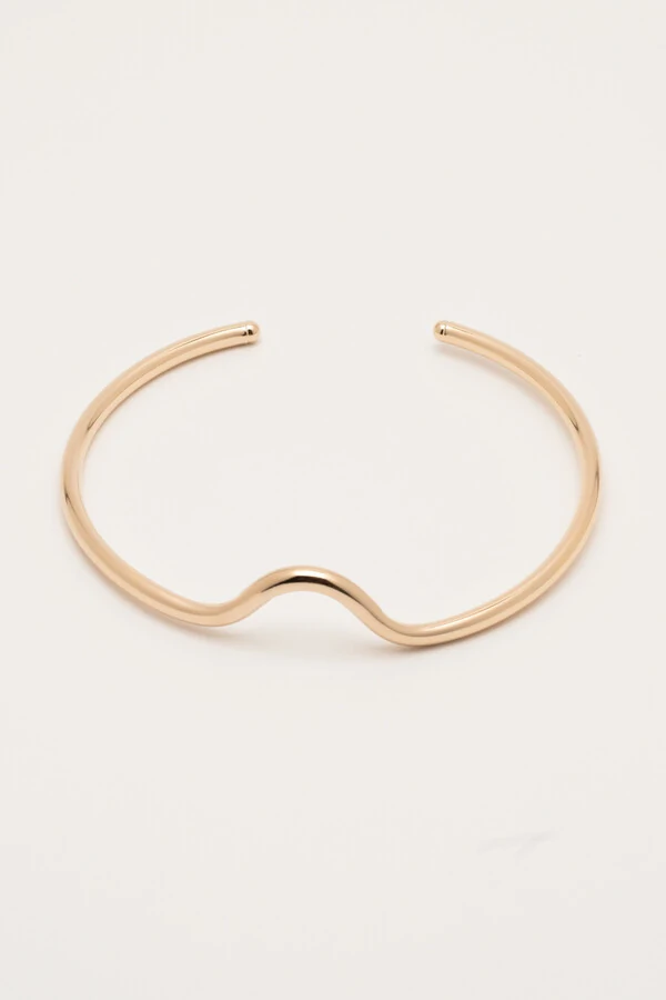 Pulseira Dourada Curva Antebraço