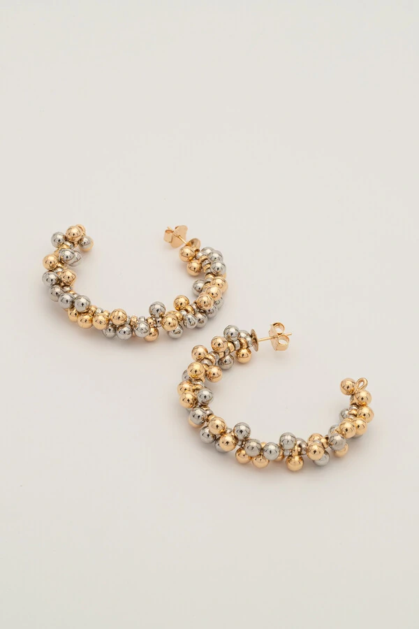 Brinco Argola Mix Bubbles Duo Color