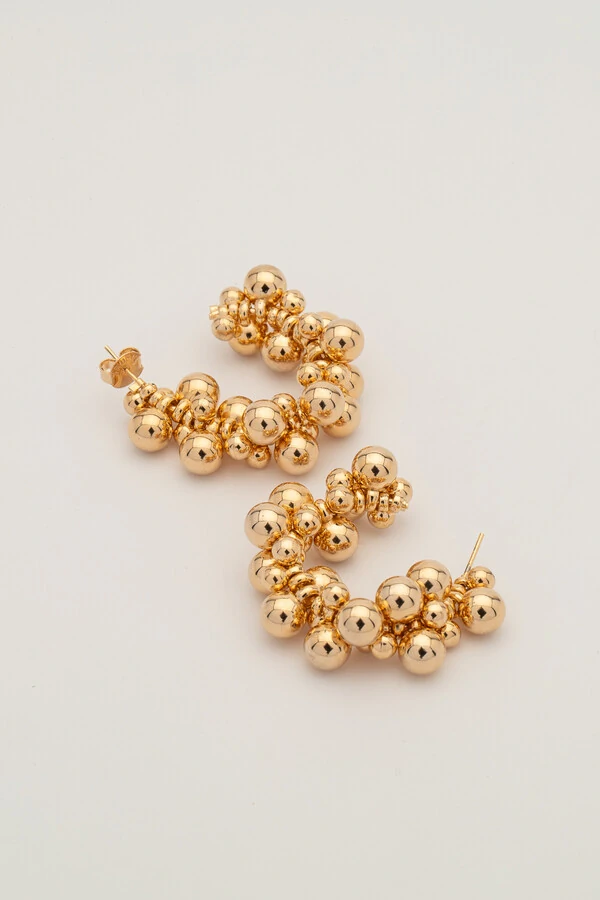 Brinco Argola Mix Bubbles Dourado