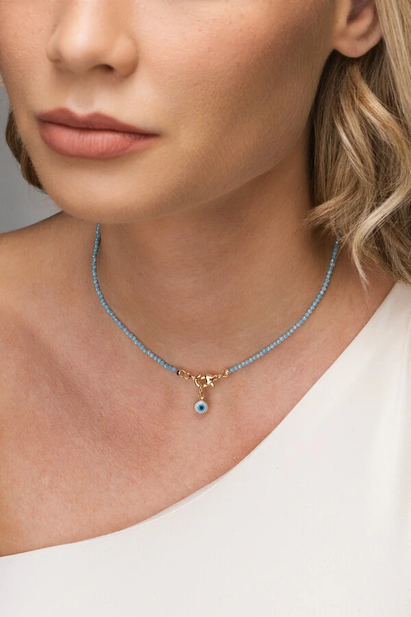 Colar Choker Mini Zircônia Banho Ouro 18K