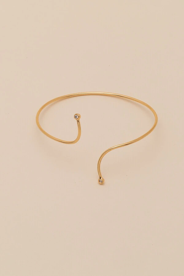 Pulseira Dourada Vitta Encontro Zircônia