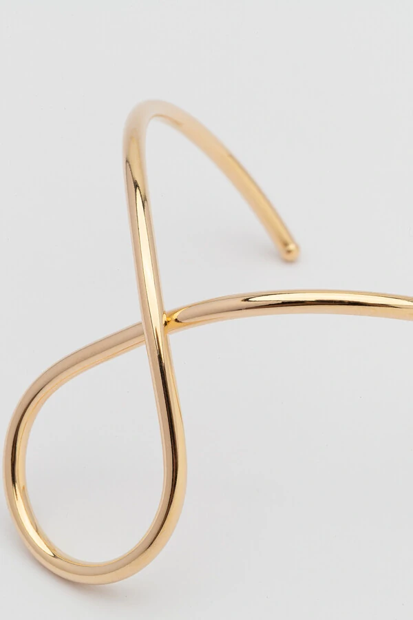 Pulseira Dourada Bracelete Fio Gota