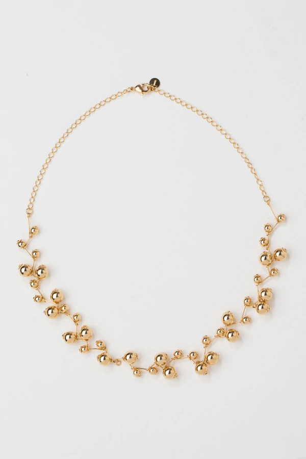 Colar Choker Zig Zag Bubbles Dourado