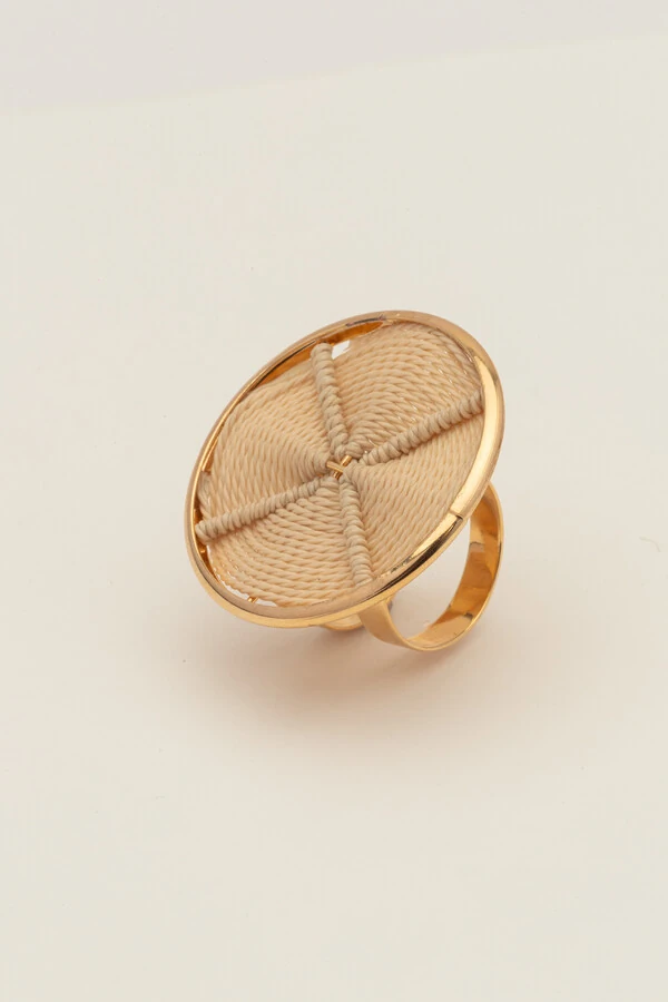 Anel Dourado Aro Palha
