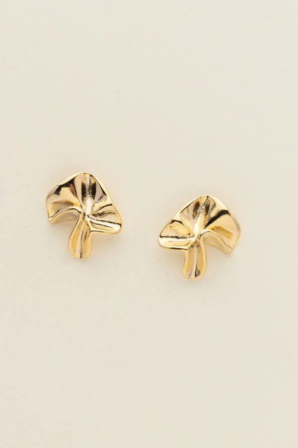 Brinco Dourado Flor Orgânica