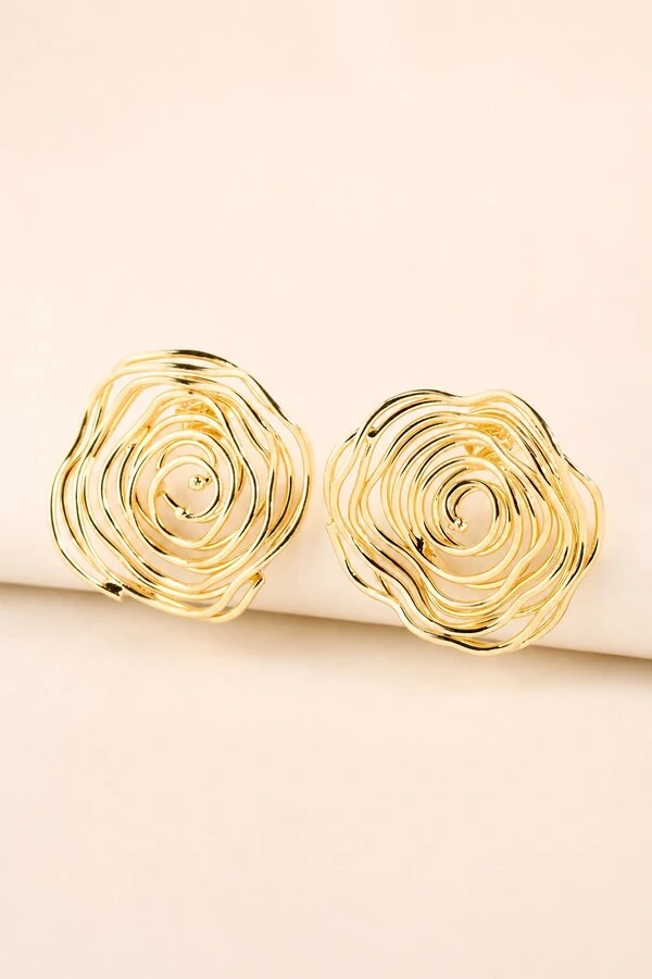 Brinco Aramado Flor Dourada