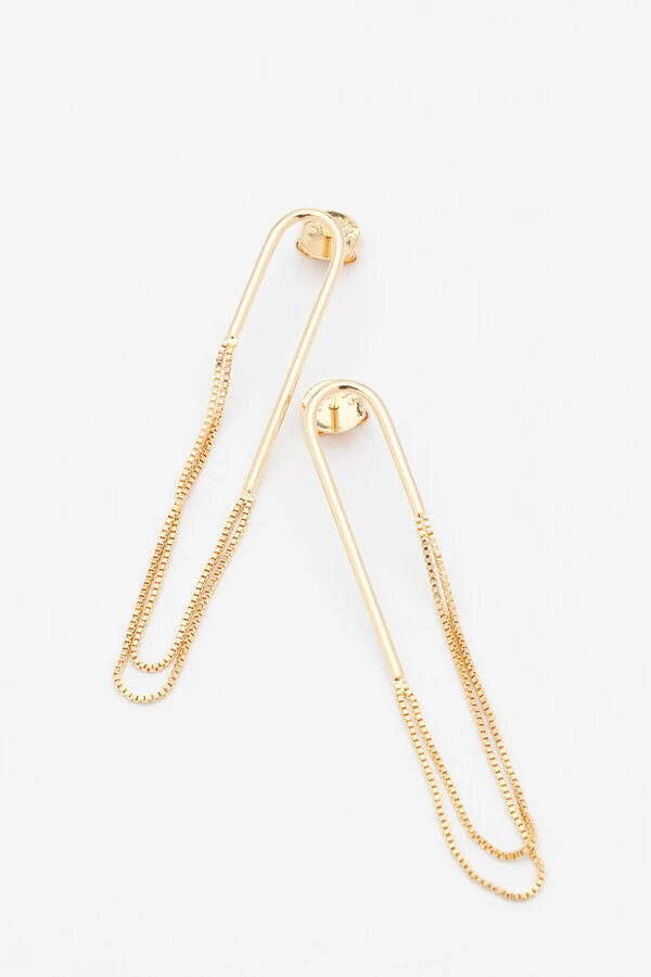 Brinco Slim Banho Ouro 18K