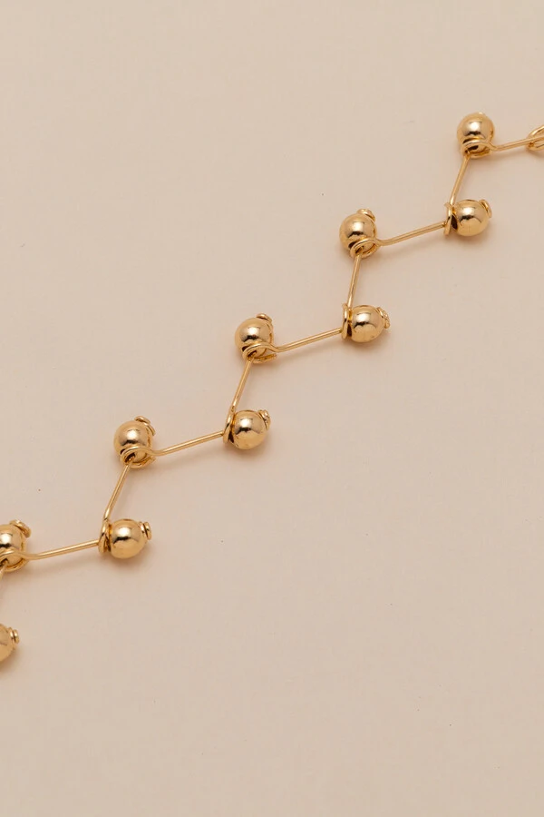Pulseira Dourada Biarritz Zig Zag Bubbles Baby