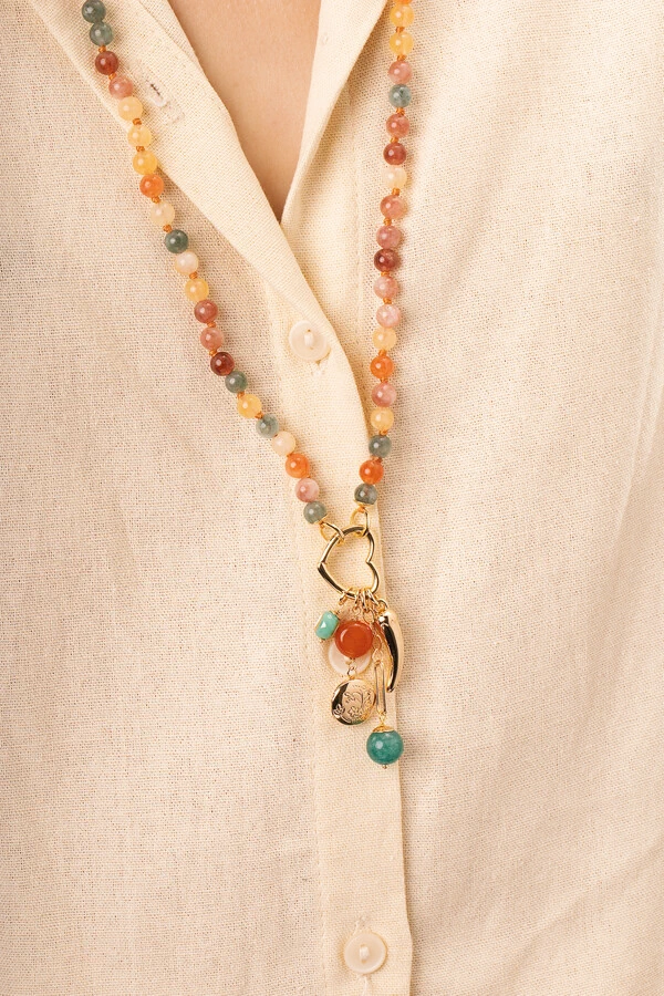 Colar Patuá Da Sorte Marise Jade Banho Ouro 18K