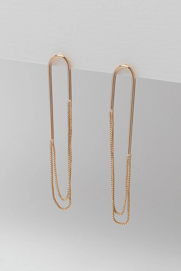 Brinco Slim Banho Ouro 18K