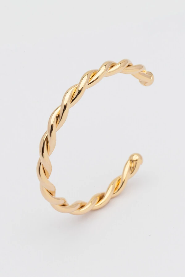 Pulseira Dourada Trançada