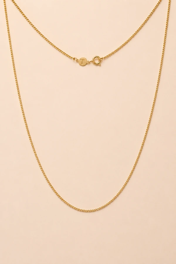 Colar Grumet Banho Ouro 18K