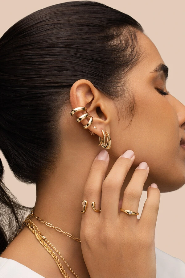 Piercing Fake Dourado Ibiza Pé 3 Voltas