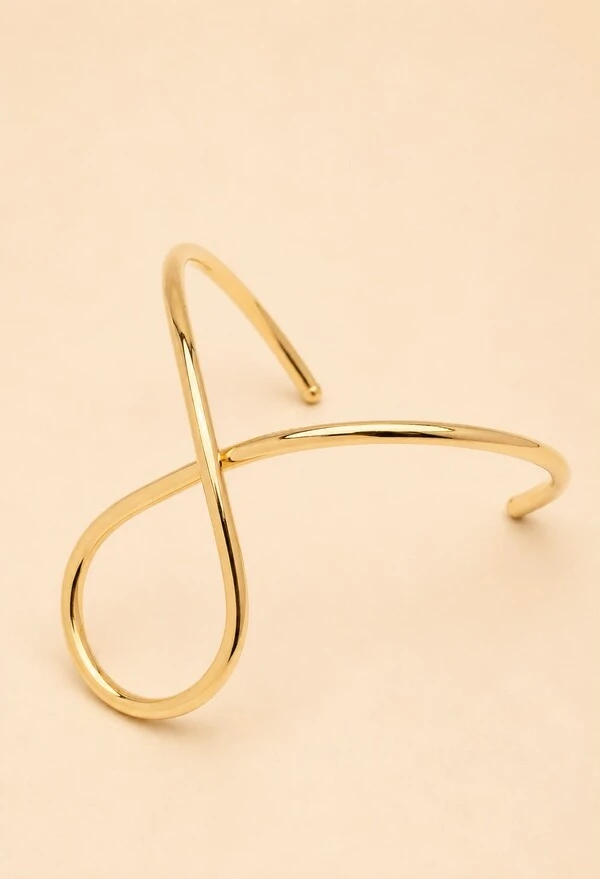 Pulseira Dourada Bracelete Fio Gota