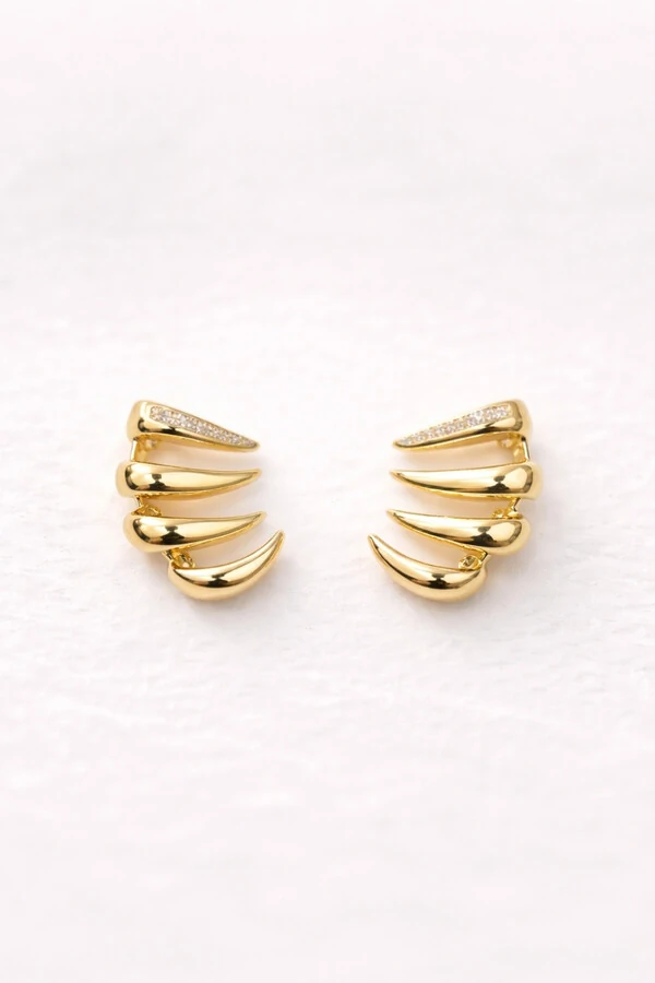 Brinco Ear Cuff Banho Ouro 18K
