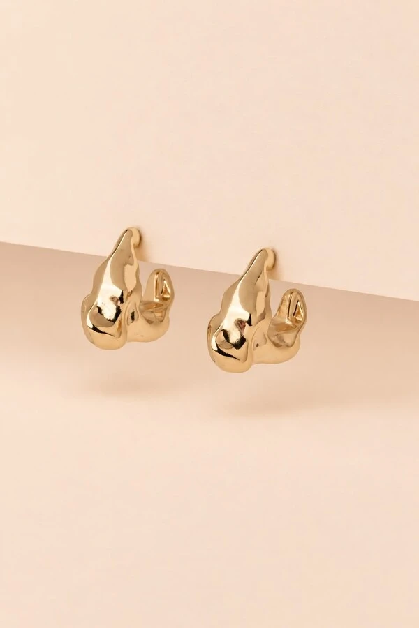 Brinco Dourado Argola Orgânica