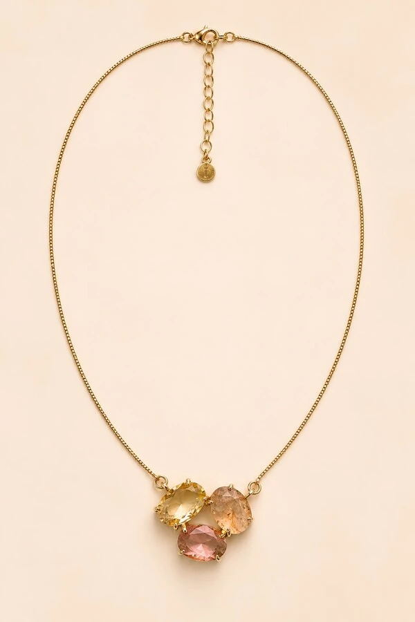 Colar Dourado Harmonia Cristais