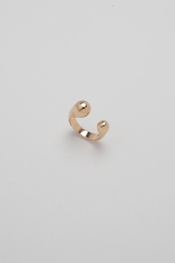 Anel Abraço Banho Ouro 18K