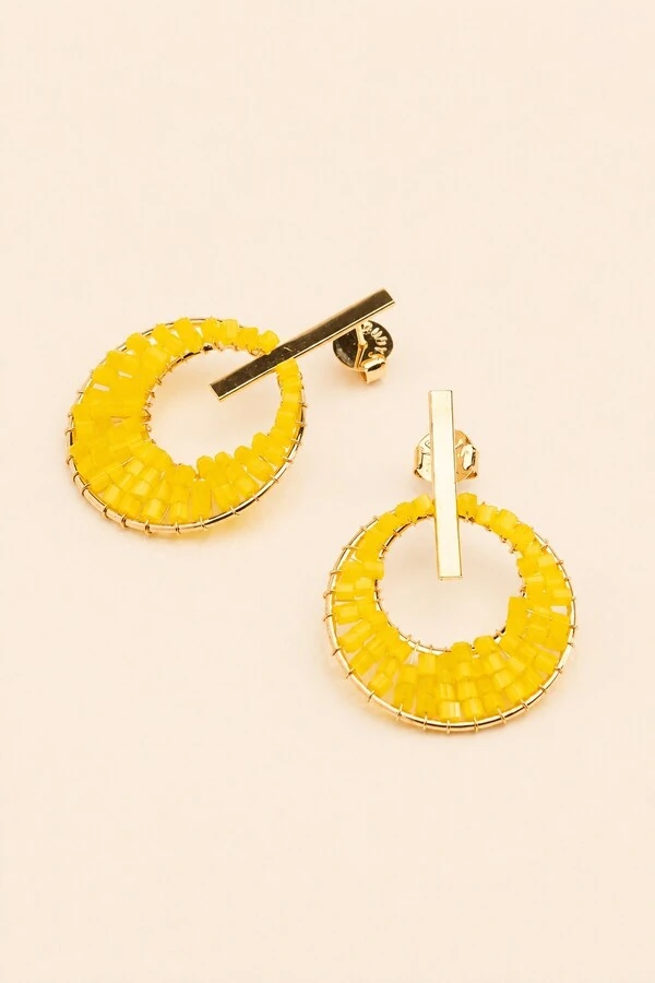 Brinco Dourado Circulo Vidrilho Lime