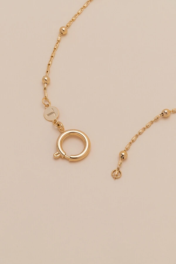 Colar Curto Vitta Dourado Esferas