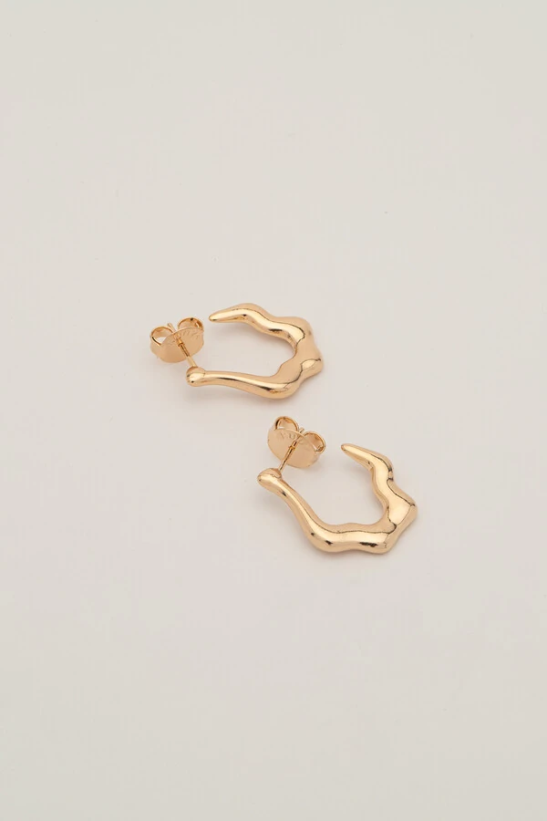 Brinco Argola Orgânica Dourado