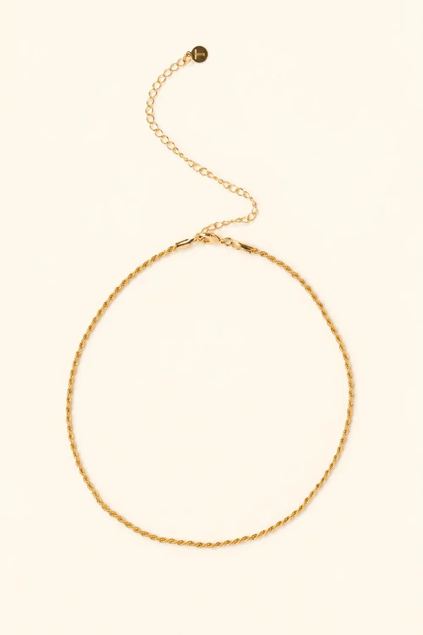 Colar Choker Cordão Baiano Banho Ouro 18K