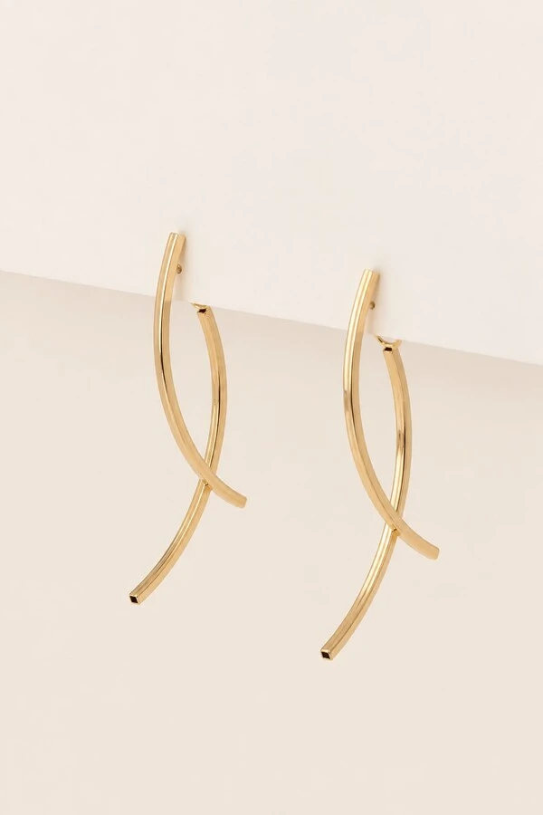 Brinco Curvas Dourado