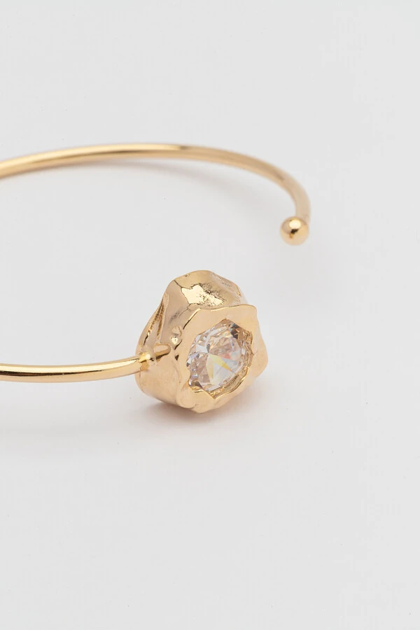 Pulseira Dourada Vesúvio Zircônia Cristal