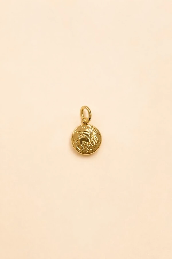 Pingente Relicário Redondo Banho Ouro 18K