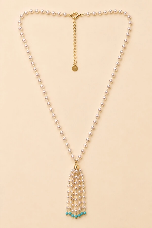Colar Dourado Mini Pérolas
