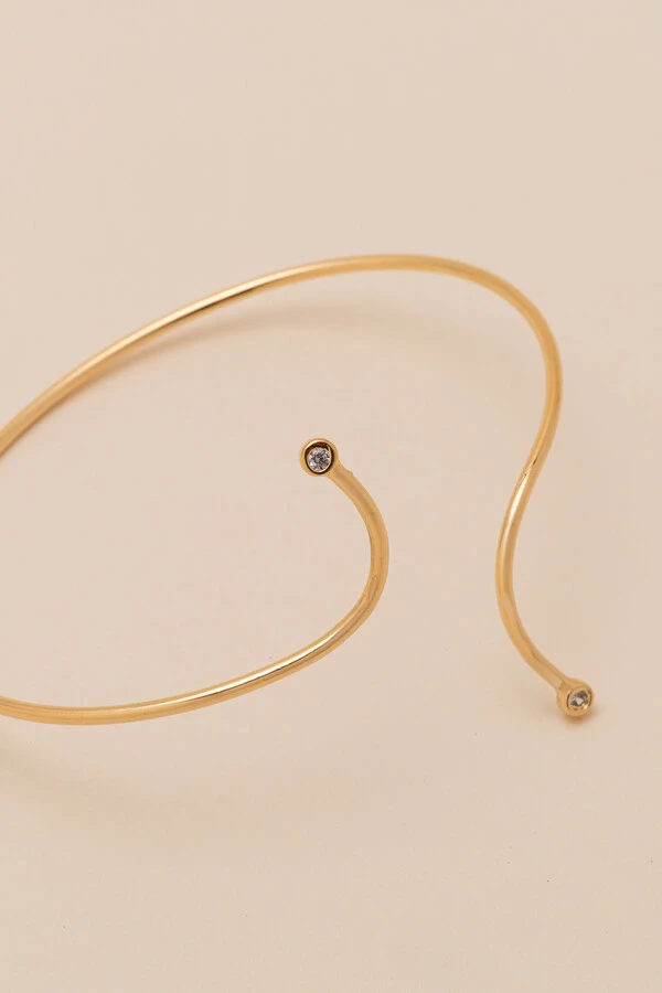 Pulseira Dourada Vitta Encontro Zircônia